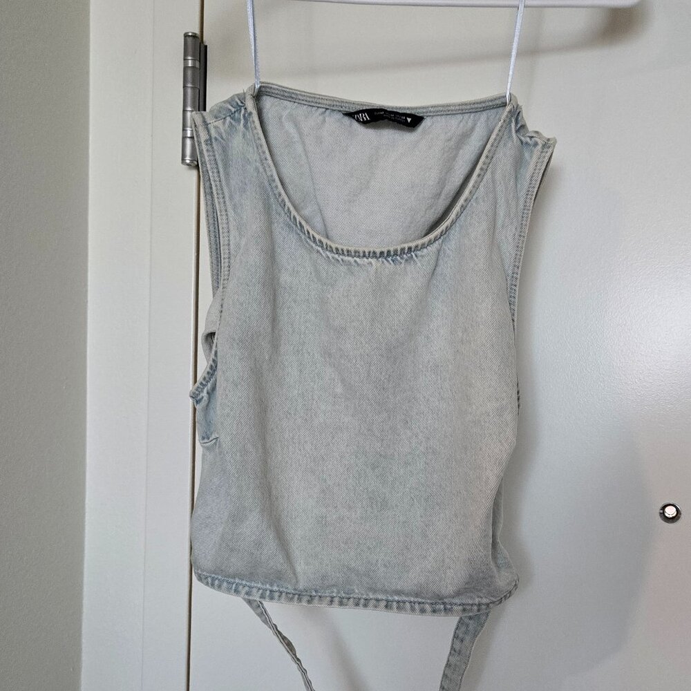 ZARA DENIM TOP SIZE M